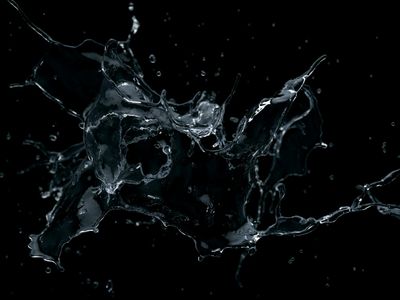 Abstract crystal structure representing natural flow and movement